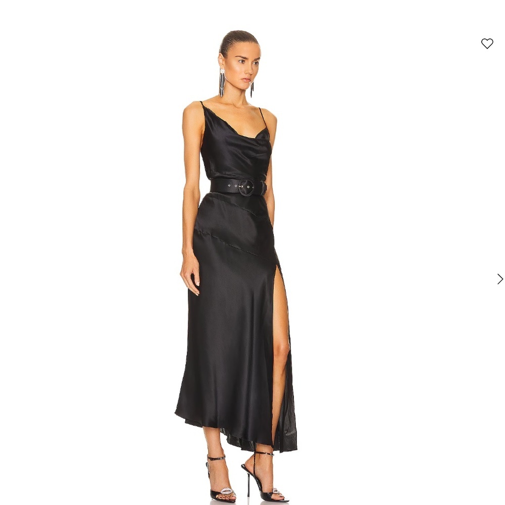 Nicholas Lark Asymmetrical Cowl Neck Midi Dress - Picture 2 of 9